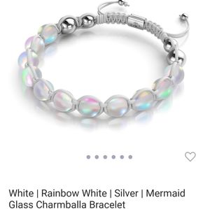 Nogu adjustable white mermaid glass bracelet